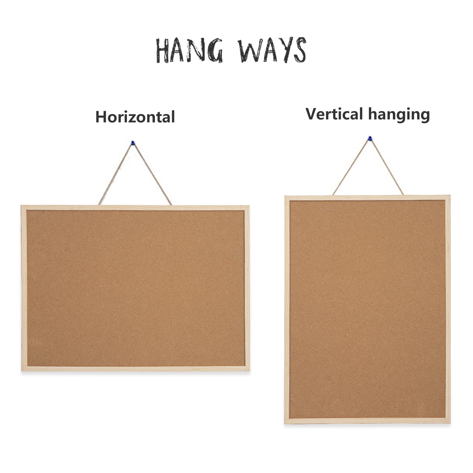 Amazon.co.jp: 20インチ x 28インチ 壁用 コルクボード 木製フレーム